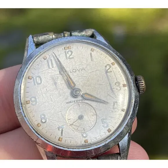 Vintage 1960s Bulova Watch Manual Wind Mechanical Shock Water Anti Magnetic Runs